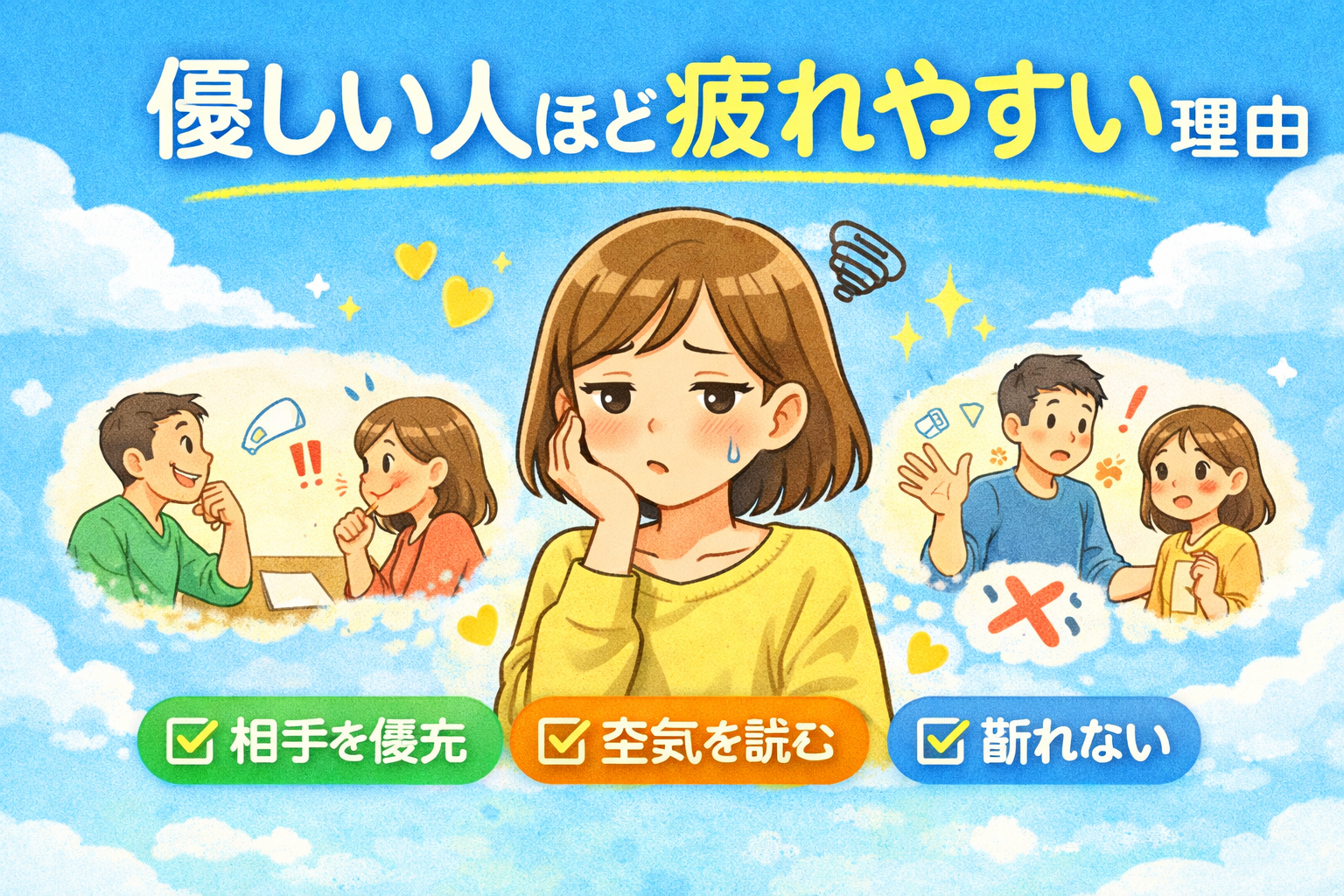 優しい人ほど疲れやすい理由