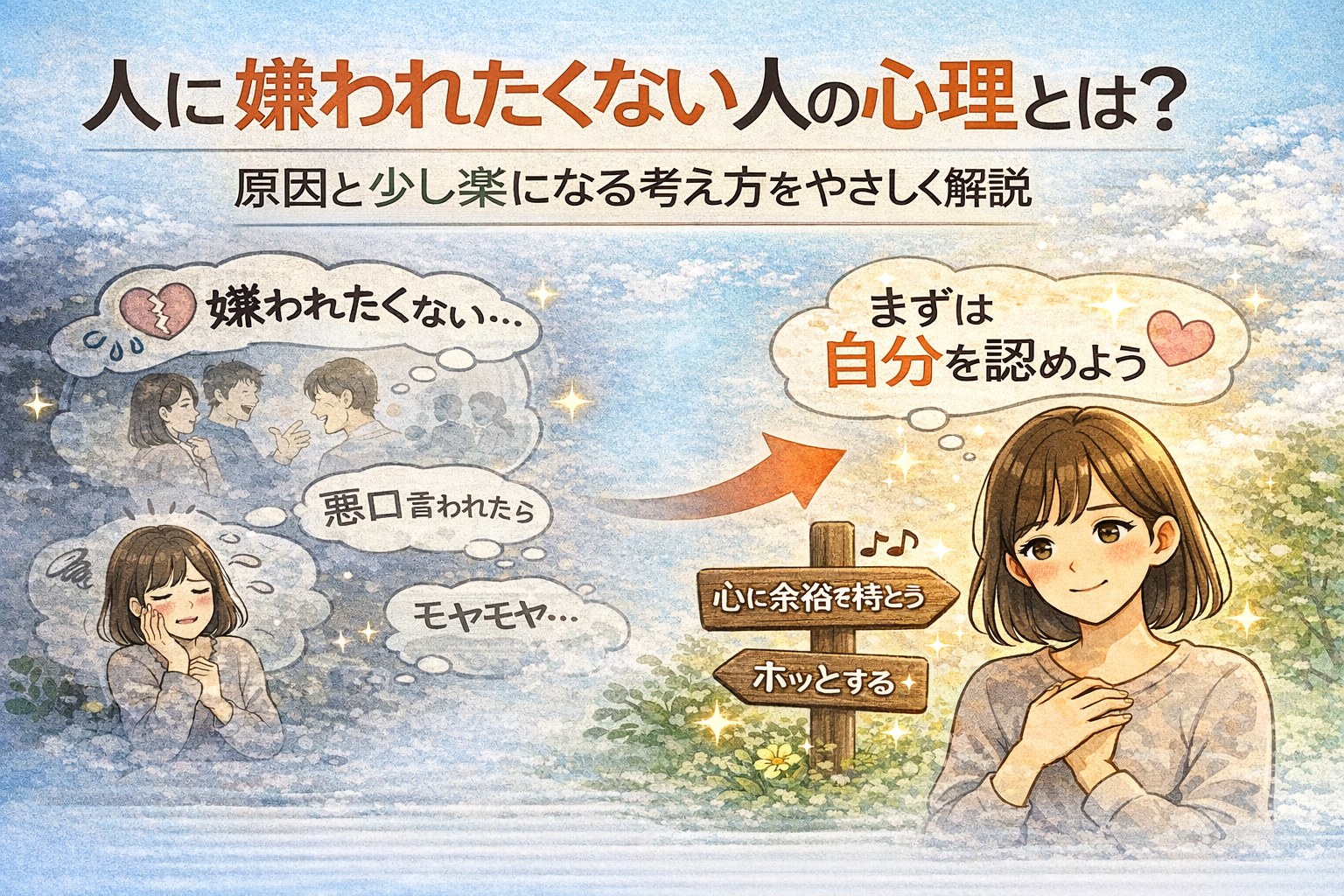 人に嫌われたくない人の心理とは？原因と少し楽になる考え方をやさしく解説