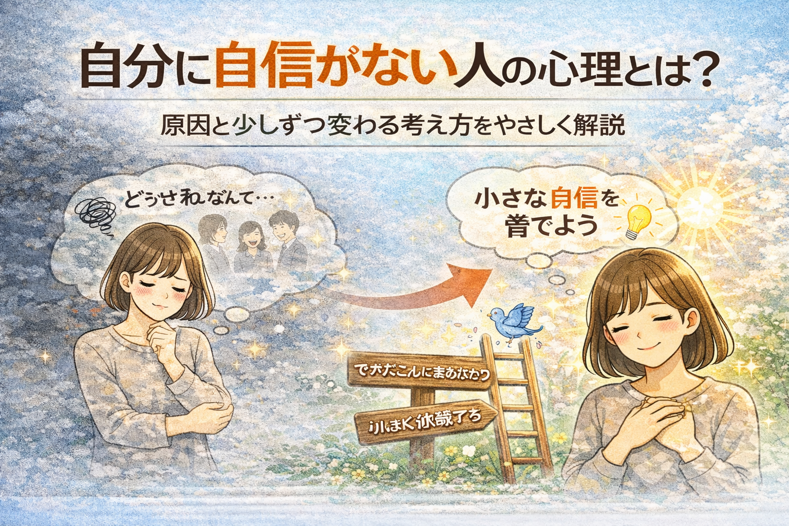 自分に自信がない人の心理とは？原因と少しずつ変わる考え方をやさしく解説