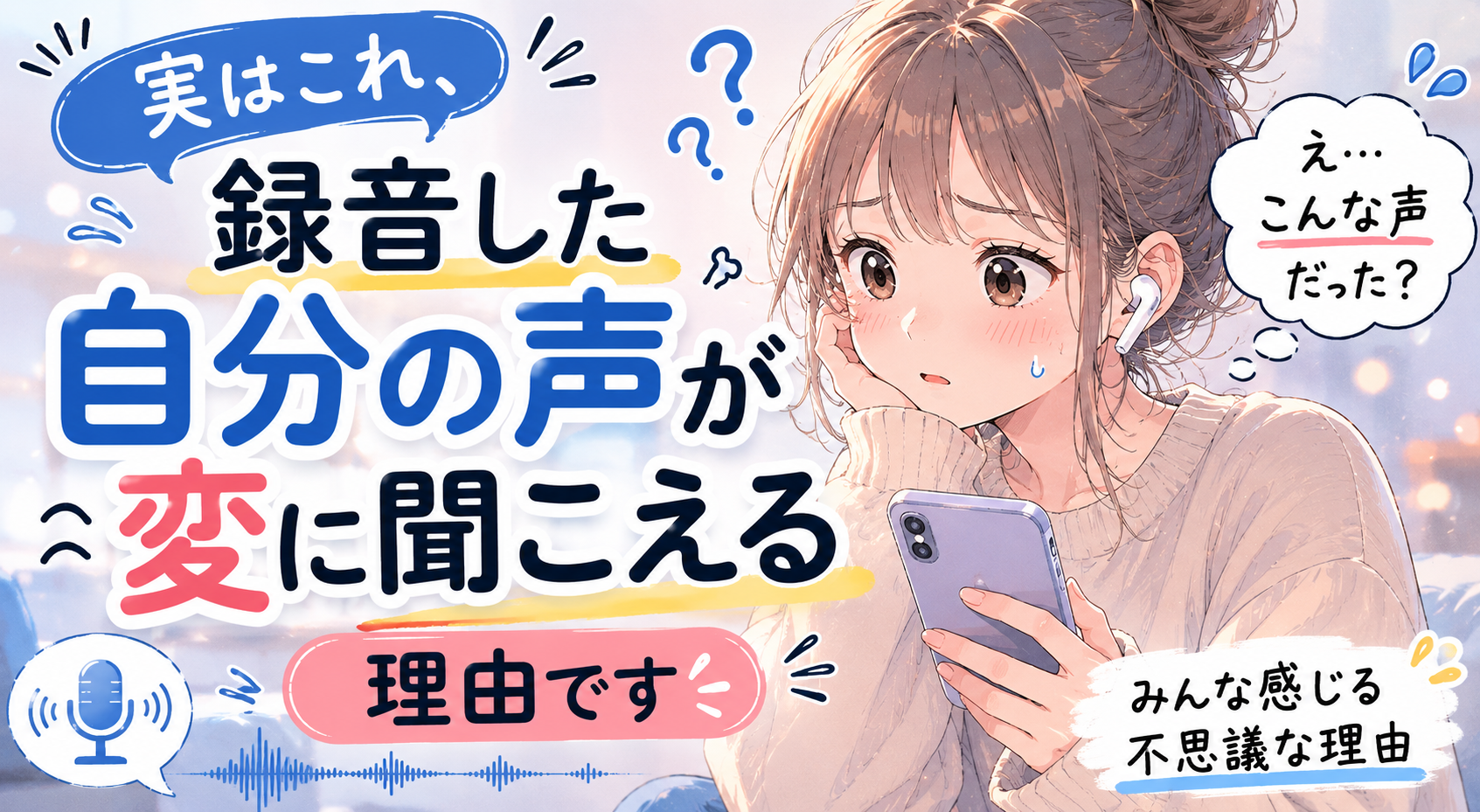 実はこれ、録音した“自分の声が変に聞こえる”理由です