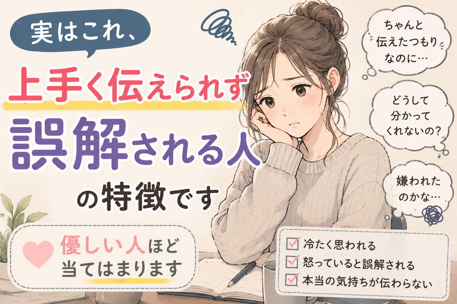 実はこれ、“上手く伝えられず誤解される人”の特徴です