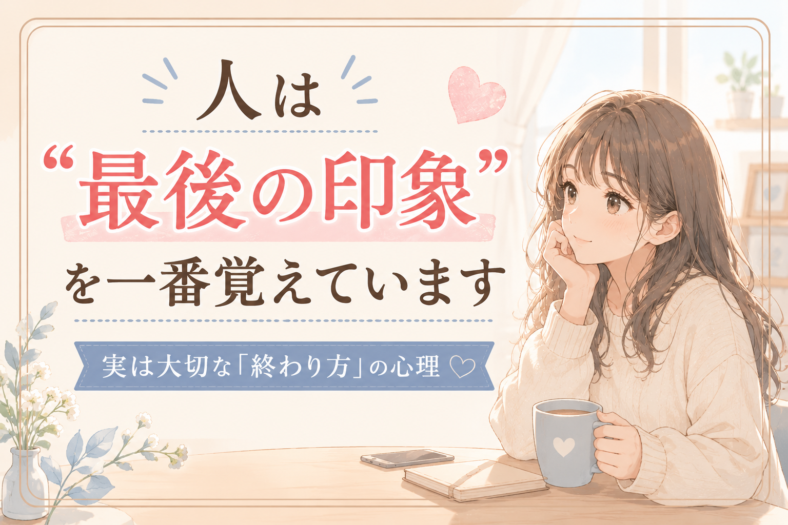 人は“最後の印象”を一番覚えています｜実は大切な「終わり方」の心理