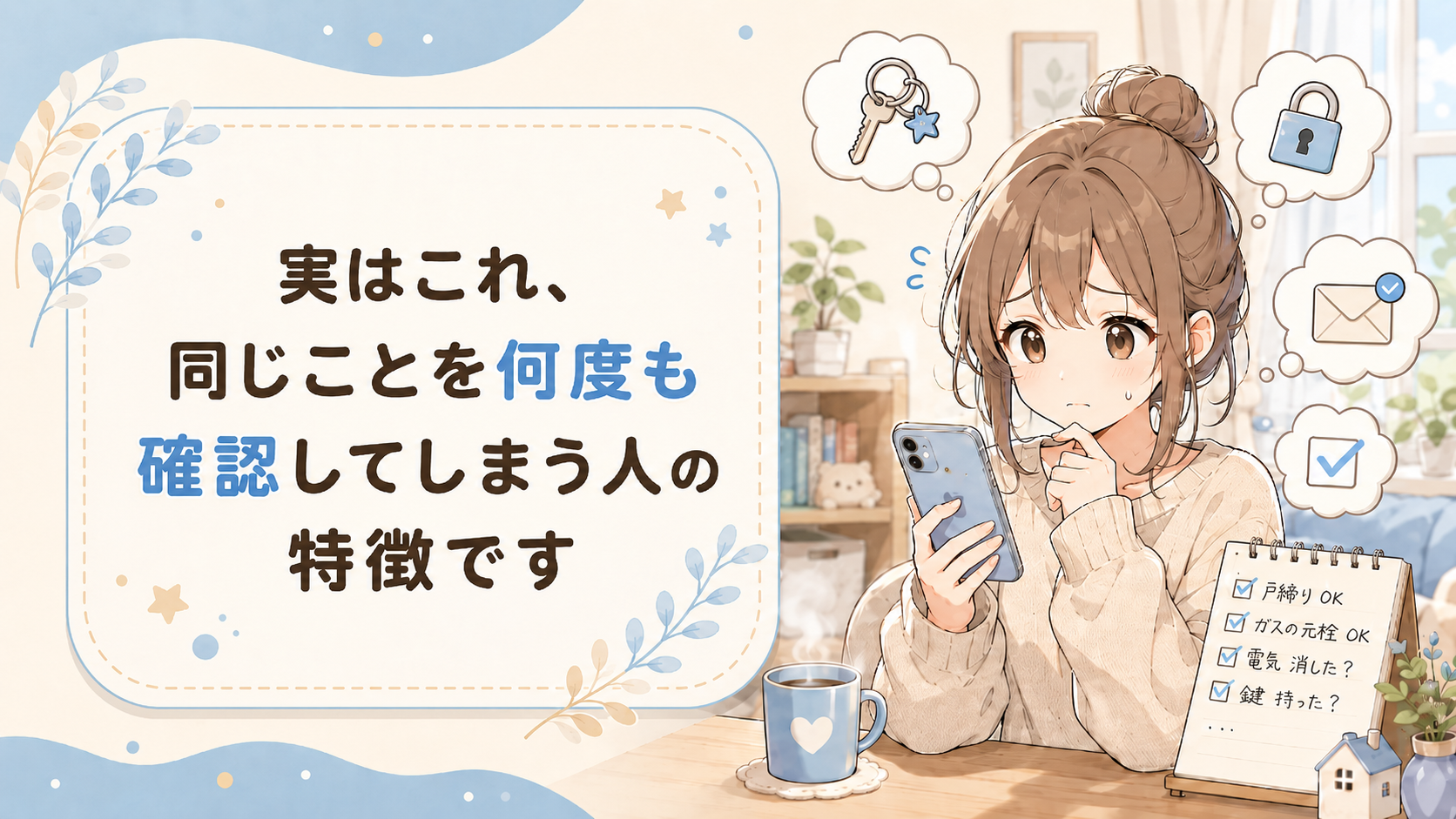 実はこれ、同じことを何度も確認してしまう人の特徴です
