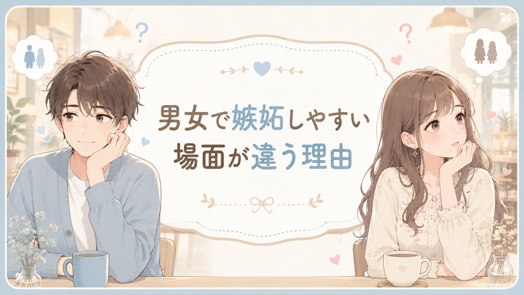 男女で嫉妬しやすい場面が違う理由｜すれ違いはどこで起きる？
