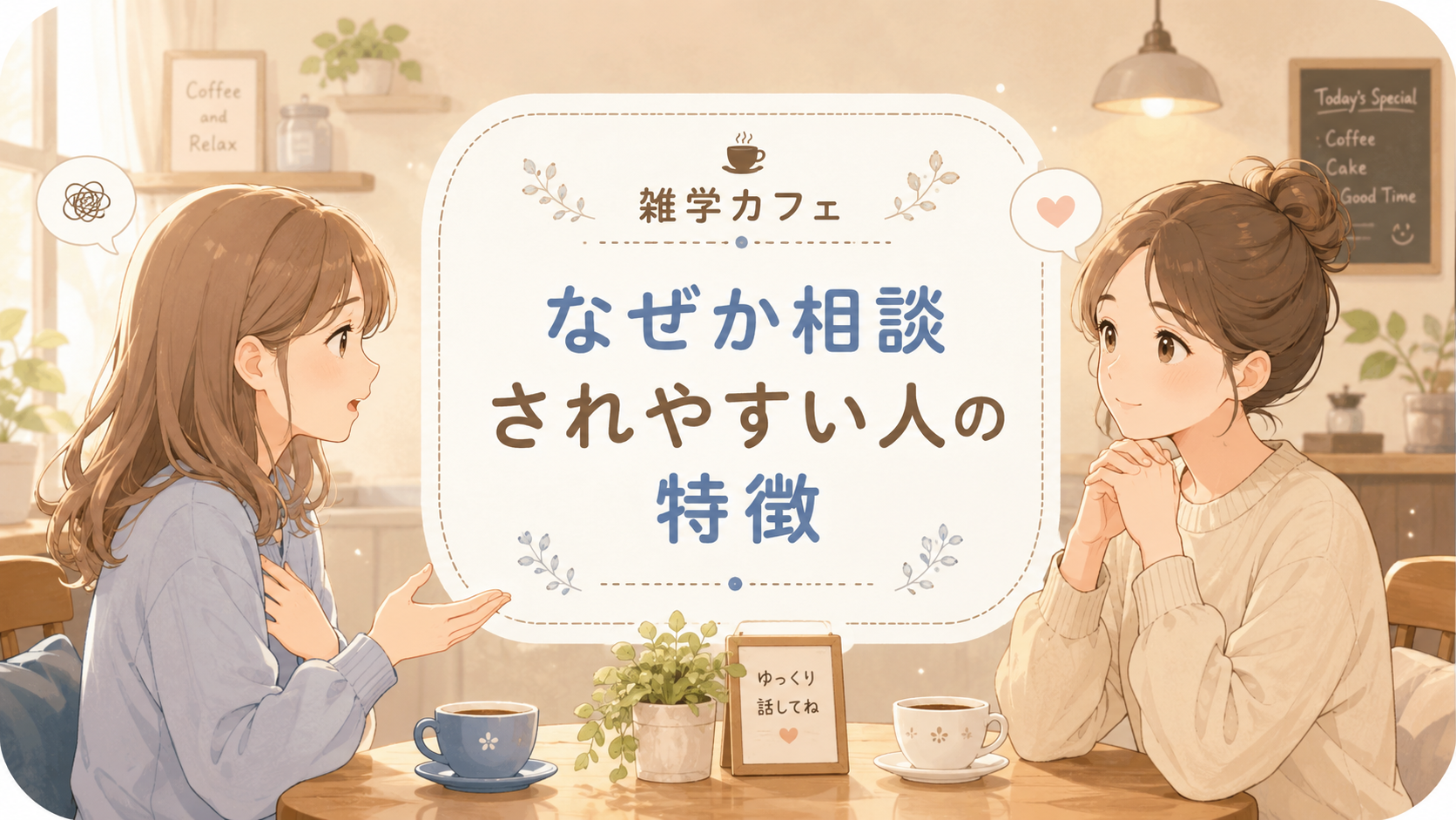 なぜか相談されやすい人の特徴｜安心して話せる空気を作れる人