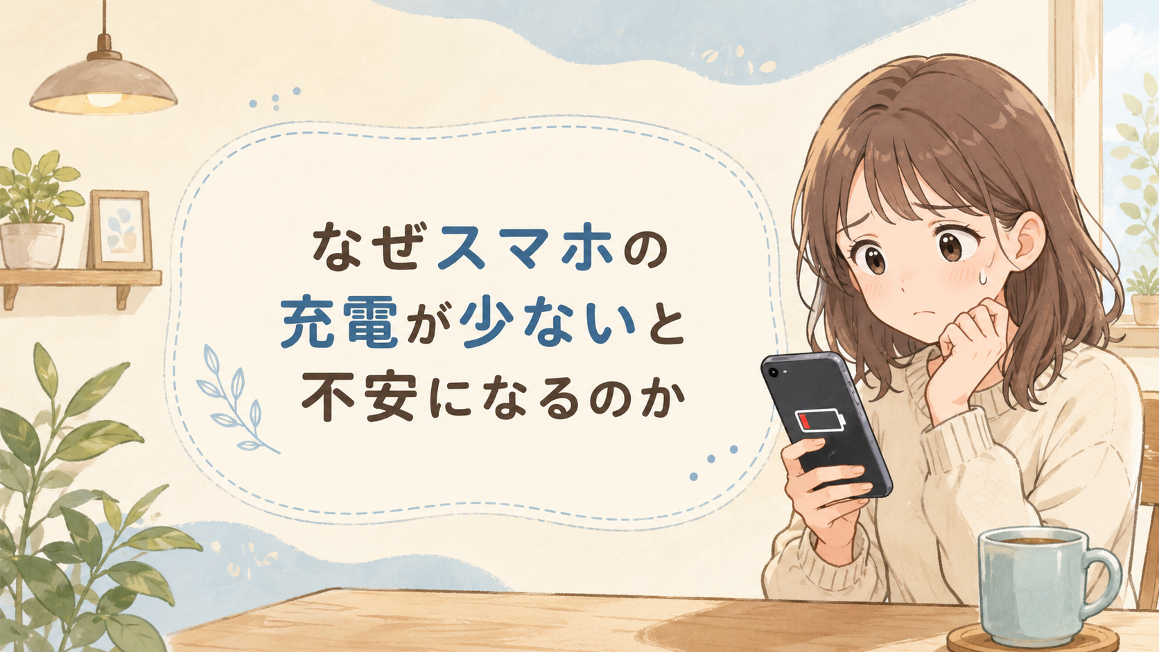 なぜスマホの充電が少ないと不安になるのか｜電池残量に焦る心理