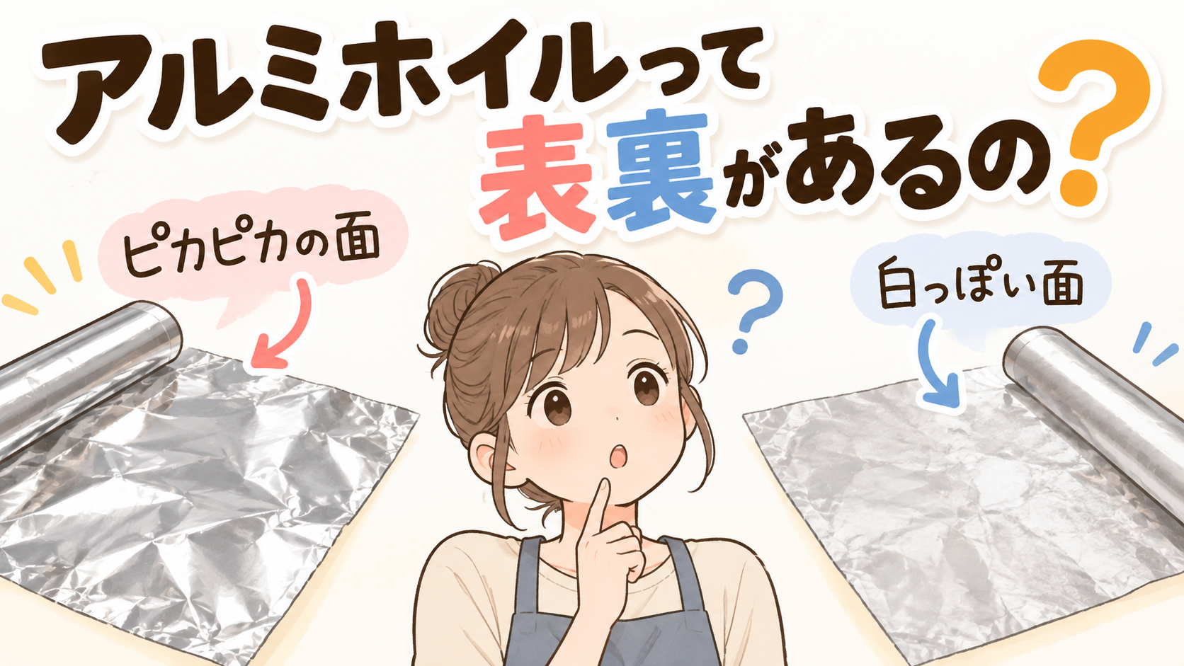 アルミホイルの表裏はどっち？ピカピカ面と白っぽい面がある理由