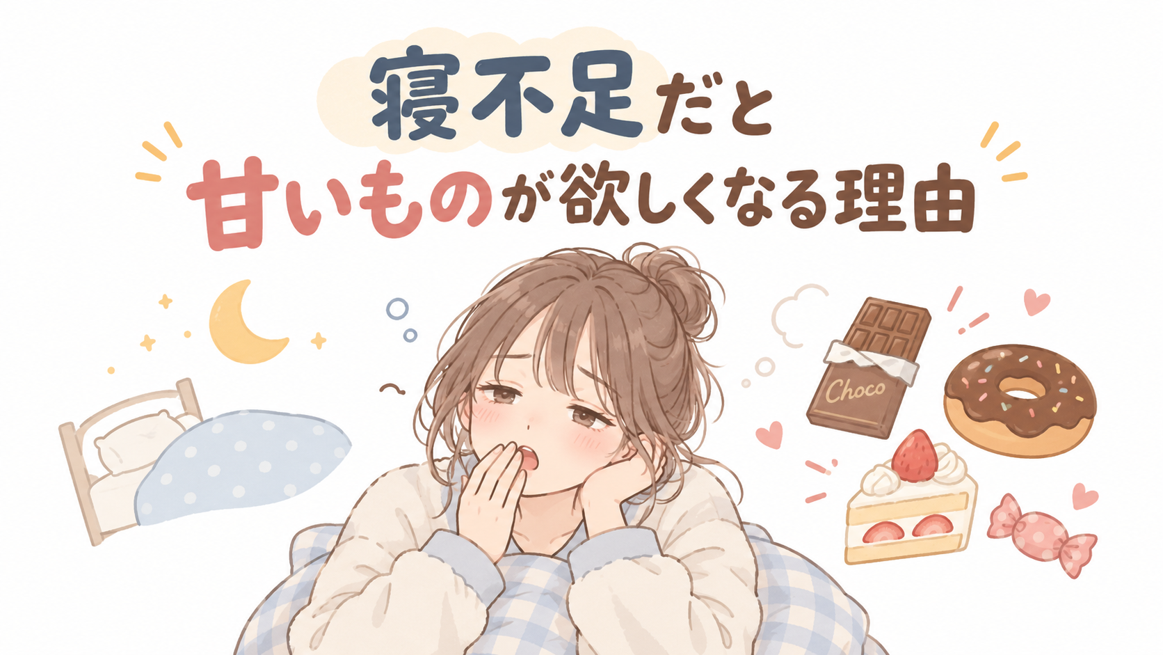 寝不足だと甘いものが欲しくなるのはなぜ？脳と食欲に起こる変化